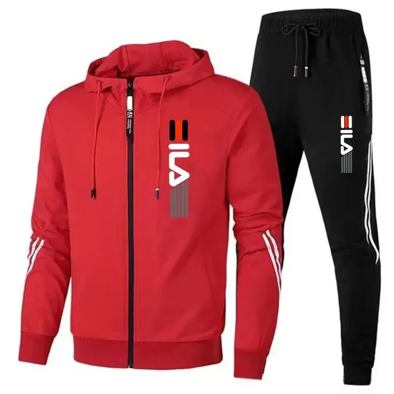 Zippered Sweatshirts and Sweatpants for Autumn and Winter, Men's Casual Sportswear Sets, Men's Jogging and Fitness Sets 2025