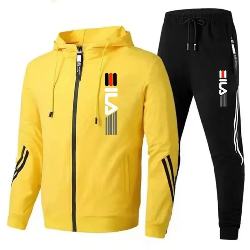 Zippered Sweatshirts and Sweatpants for Autumn and Winter, Men's Casual Sportswear Sets, Men's Jogging and Fitness Sets 2025