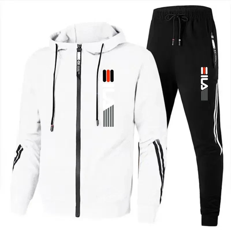 Zippered Sweatshirts and Sweatpants for Autumn and Winter, Men's Casual Sportswear Sets, Men's Jogging and Fitness Sets 2025